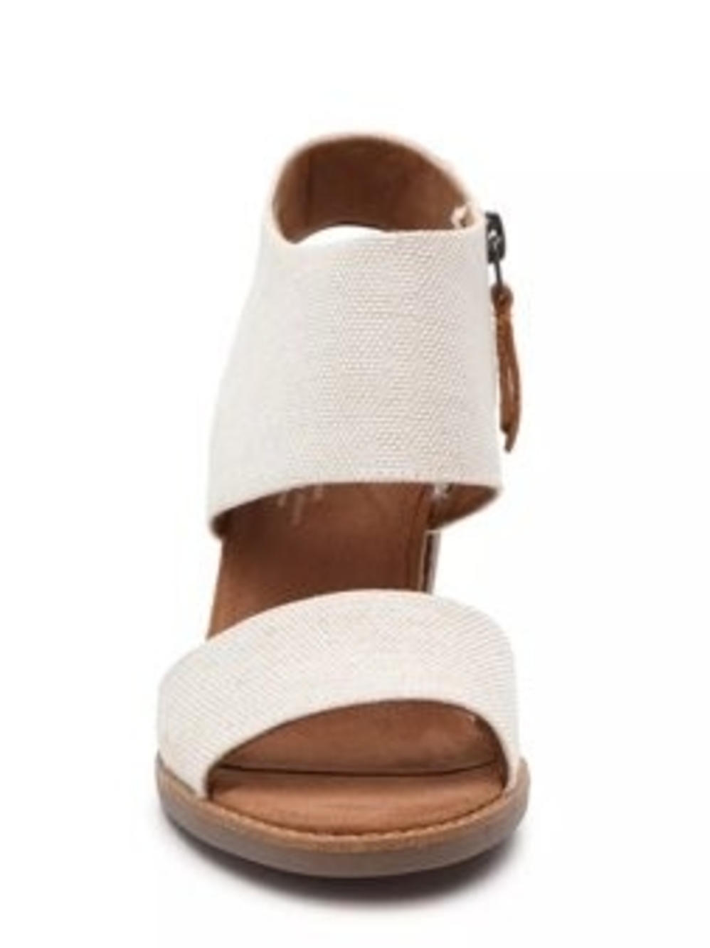 Tom's Majorca Women’s Open-Toe Canvas Sandal in Cream